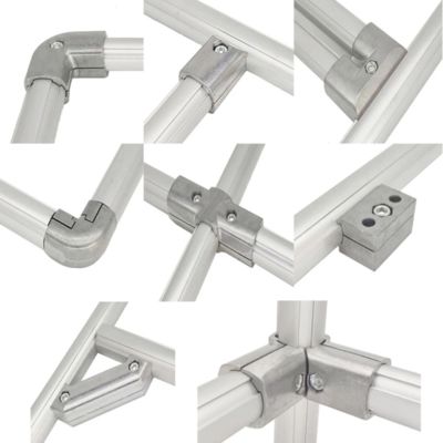 DYJ19-A06 Workbench Tube Connector Aluminum Lean Profile Corner Joint 90 Degree Conduit Cross Joint