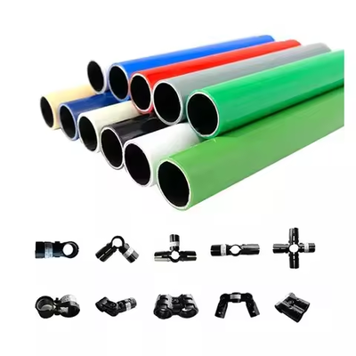 Diameter 28mm Lean Tube PE ABS ESD Coated Steel Lean Pipe Round Steel Pipe For Flexible Worktable