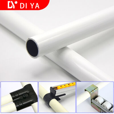 Diameter 28mm Lean Tube PE ABS ESD Coated Steel Lean Pipe Round Steel Pipe For Flexible Worktable
