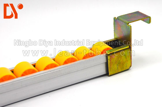 Metal Galvinized Roller Track Hardware Joints Yellow Color For Pipe Rack System