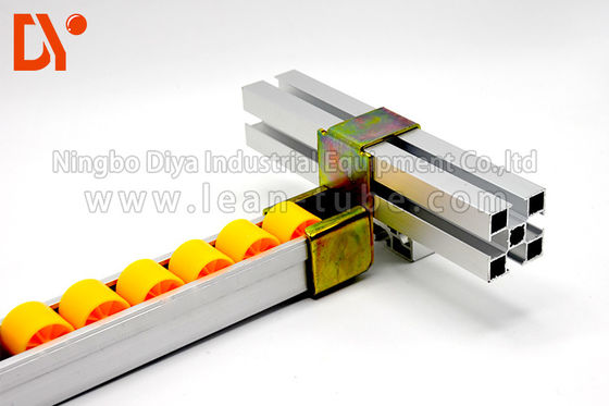 Assemble Line Plastic Roller Track Cold Welded Extension Type Yellow Color