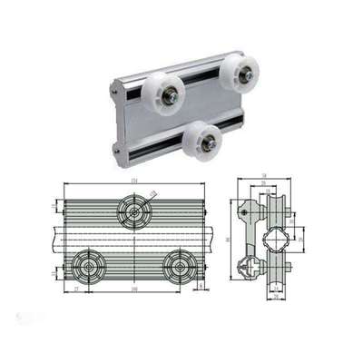 DYE28-38 High Quality Industrial Aluminum Tube Accessory Joint Tube Groove Roller Slider
