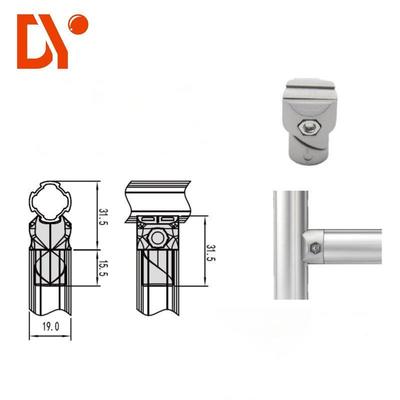 DYJ19-B01 Industrial Profile Lean Pipe Connector Workbench Joint Accessories Aluminum Straight Internal Joint