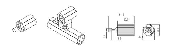Hydraulic Damper DYE28-26 Lean Pipe Accessories for Karakuri System